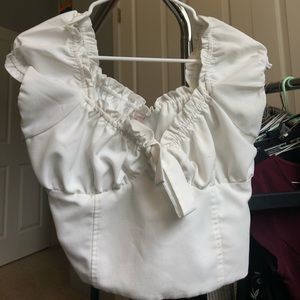 White Peasant Top
